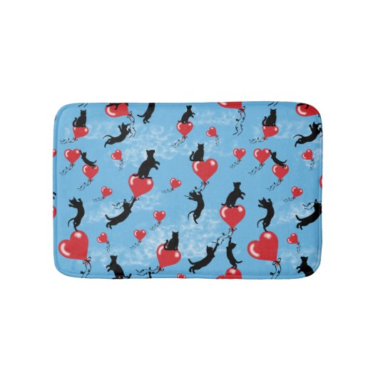 Vliegende rode ballonnen badmat (Voorkant)