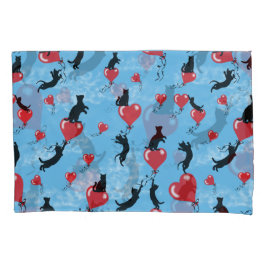 Vliegende rode ballonnen kussensloop