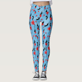 Vliegende rode ballonnen leggings