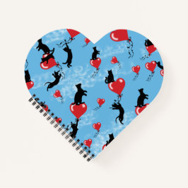 Vliegende rode ballonnen notitieboek