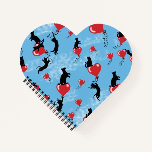 Vliegende rode ballonnen notitieboek (Voorkant)