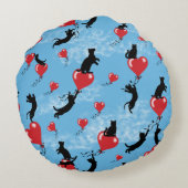 Vliegende rode ballonnen rond kussen (Achterkant)