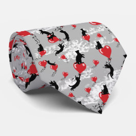 Vliegende rode ballonnen stropdas