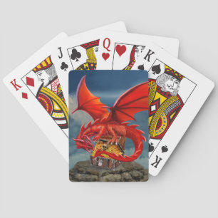Vliegende Rode Draken Schatkist Pokerkaarten
