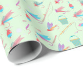 Vliegende roodpatroonsport cadeaupapier (Rol Hoek)