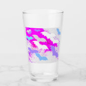 Vliegende roze vleermuizen glas (Voorkant)