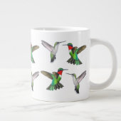 Vliegende ruby Throated Hummingbird Mok (Rechts)