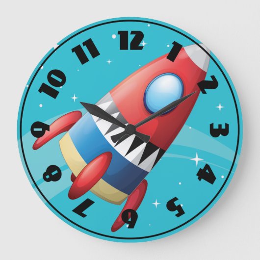 Vliegende ruimteschip klok (Voorkant)