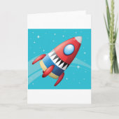 Vliegende ruimteschip Wenskaarten Kaart (Voorkant)