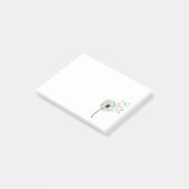 Vliegende schattige beren paardenbloem flow post-it® notes (Schuin)