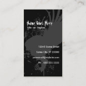 vliegende schedel visitekaartje (Achterkant)