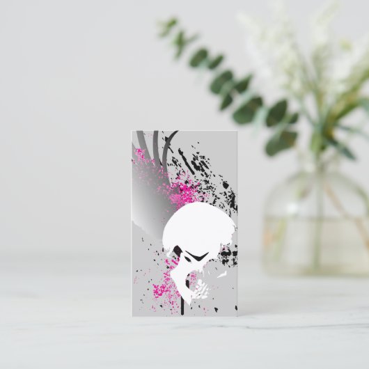 vliegende schedel visitekaartje (Staand voorkant)