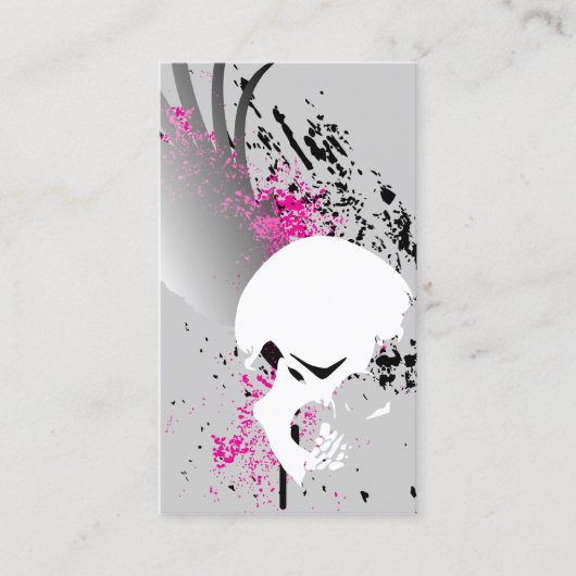 vliegende schedel visitekaartje (Voorkant)