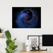 Vliegende schijf poster (Thuiskantoor)