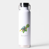 Vliegende Schildpad met een Jetpack Aangepaste Naa Waterfles (Voorkant)
