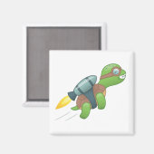 Vliegende Schildpad met een Jetpack Magneet (Voorkant / Achterkant)