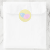 Vliegende schoensartikelen ronde sticker (Tas)