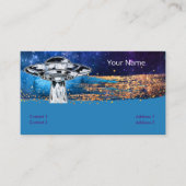 Vliegende schok in het kunstmelkwegstelsel visitekaartje (Voorkant)