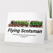 Vliegende Schot Stoomtrein Engels Locomotief Bedankkaart (Voorkant)