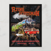 Vliegende Schot Stoomtrein Engels Locomotief Briefkaart (Voorkant)