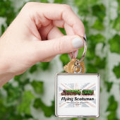 Vliegende Schot Stoomtrein Engels Locomotief Sleutelhanger