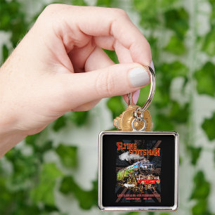 Vliegende Schot Stoomtrein Engels Locomotief Sleutelhanger