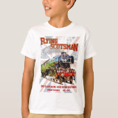 Vliegende Schot Stoomtrein Engels Locomotief T-shirt (Voorkant)