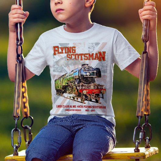 Vliegende Schot Stoomtrein Engels Locomotief T-shirt