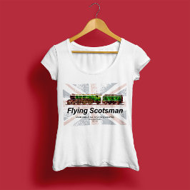 Vliegende Schot Stoomtrein Engels Locomotief T-shirt