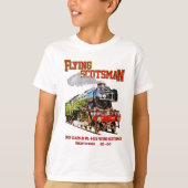 Vliegende Schot Stoomtrein Engels Locomotief T-shirt (Voorkant)