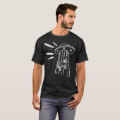 Vliegende schotel. Help-Koe T-shirt (Voorkant volledig)