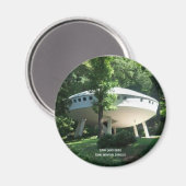 Vliegende schotel huis koelkast magneet (Voorkant / Achterkant)