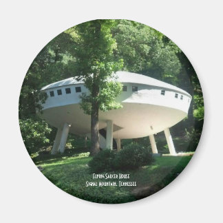 Vliegende schotel huis koelkast magneet