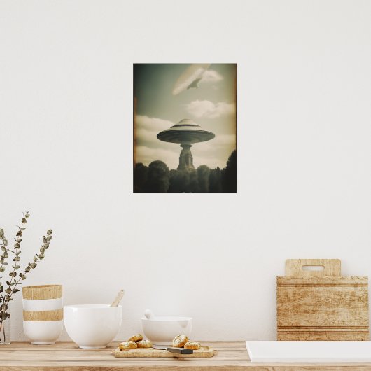 vliegende schotel poster (Keuken)