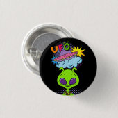 vliegende schotel ronde button 3,2 cm (Voorkant /achterkant)