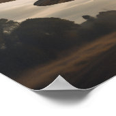 Vliegende schotel UFO landing Poster (Hoek)