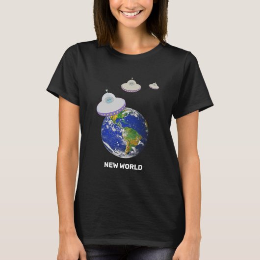 Vliegende schotels over de hele wereld t-shirt (Voorkant)