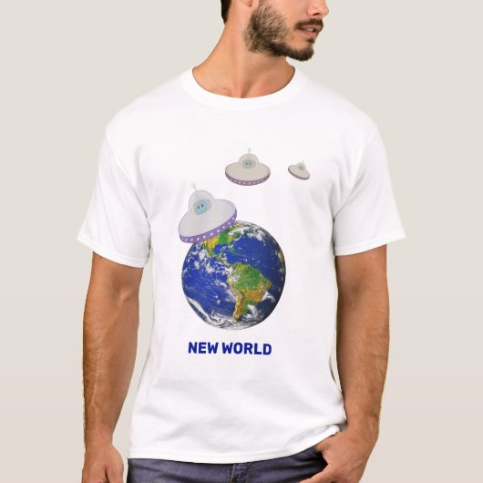 Vliegende schotels over de hele wereld t-shirt (Voorkant)