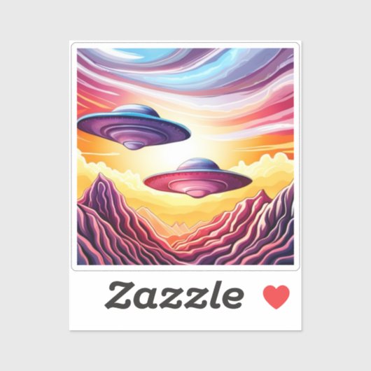 Vliegende schotels Vinyl Stickers (Vel)