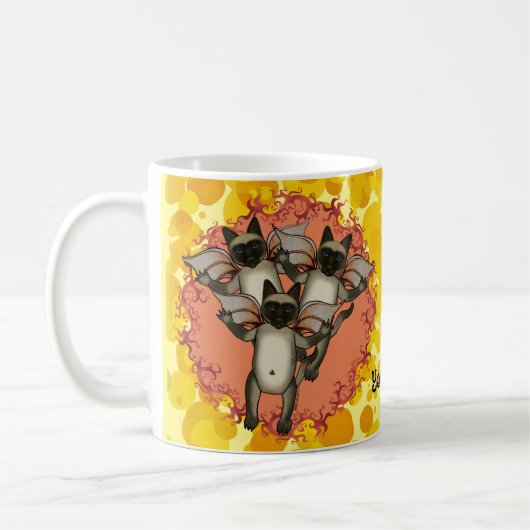 Vliegende Siamese katten mokken (Links)