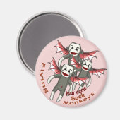Vliegende Sock Monkey's Magneet (Voorkant / Achterkant)