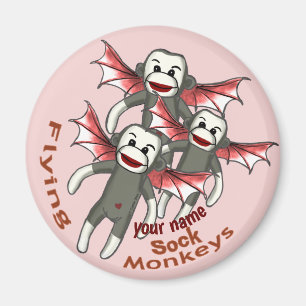 Vliegende Sock Monkey's Magneet