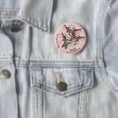 Vliegende Sock Monkey's Ronde Button 5,7 Cm (In situ)