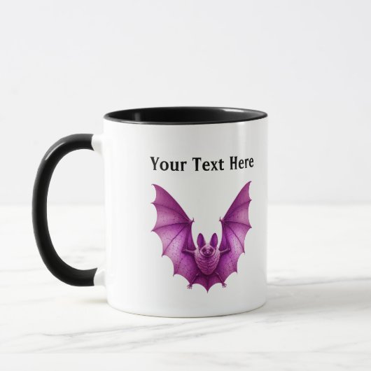 Vliegende Spooky Furry Bats in roze en groen Mok (Links)