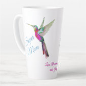 Vliegende staart | Super Mam | Roze harten latte M Latte Mok (Linkerhoek)