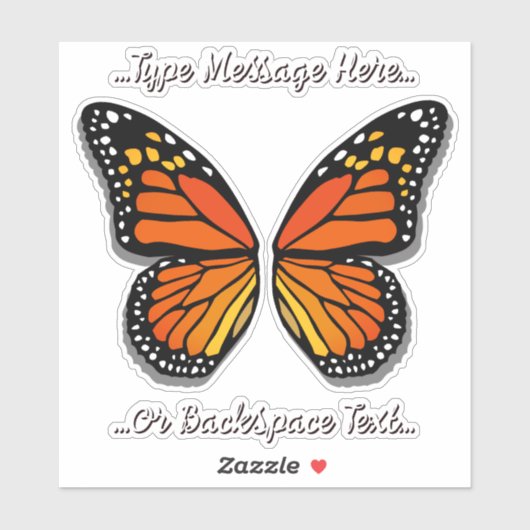 Vliegende Stickers - Aangepast Monarch-decaal (Vel)