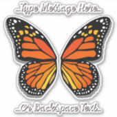 Vliegende Stickers - Aangepast Monarch-decaal (Voorkant)