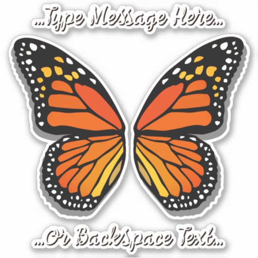 Vliegende Stickers - Aangepast Monarch-decaal (Voorkant)