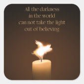 Vliegende Stickers met kaarsvlam (Voorkant)