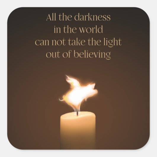 Vliegende Stickers met kaarsvlam (Voorkant)